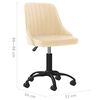 vidaXL Esszimmerst&uuml;hle 6 Stk. Drehbar Creme Samt