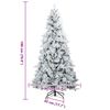 vidaXL K&uuml;nstlicher klappbarer Weihnachtsbaum Wei&szlig; 180 cm PE und PVC