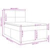 vidaXL Boxspringbett mit Matratze Creme 160x200 cm Stoff