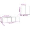 vidaXL TV-Schrankset Wandmontiert Schwarz Eichen-Optik Holzwerkstoff