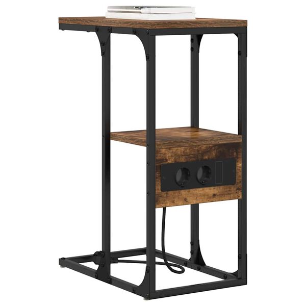 vidaXL Nachttisch R&auml;uchereiche 41,5 x 26 x 60,5 cm Holzwerkstoff