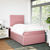 vidaXL Boxspringbett mit Matratze Rosa 120x200 cm Samt
