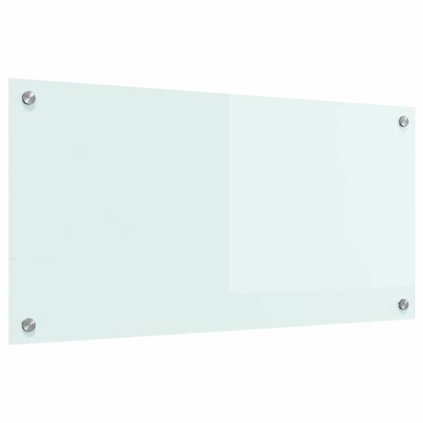 vidaXL K&uuml;chenr&uuml;ckwand Wei&szlig; 80 x 40 cm Geh&auml;rtetes Glas