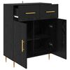 vidaXL Sideboard Schwarz Eichen-Optik 69,5 x 34 x 90 cm Holzwerkstoff