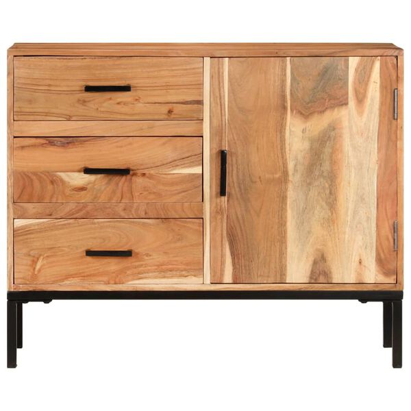 vidaXL Sideboard 88x30x73 cm Akazie Massivholz