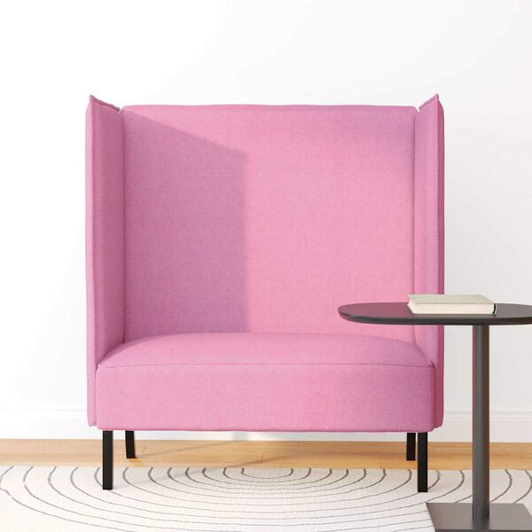 vidaXL Hoher R&uuml;cken Sofa 101cm Rosa Stoff