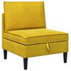 vidaXL Mittels Sofa mit Stauraum Gelb Samt