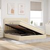 vidaXL Aufbewahrungsbett mit Matratze Creme 180 x 200 cm Polyester