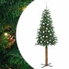 vidaXL Schlanker Weihnachtsbaum mit 300 LEDs mit St&auml;nder Gr&uuml;n 210 cm