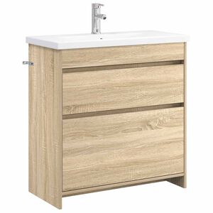 vidaXL Badezimmerm&ouml;bel-Set Sonoma-Eiche 81 x 40 x 84,5 cm