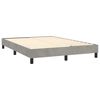 vidaXL Boxspringbettgestell Hellgrau 140x190 cm Samt