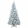 vidaXL K&uuml;nstlicher klappbarer Weihnachtsbaum Wei&szlig; 240 cm PE und PVC