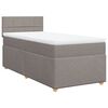 vidaXL Boxspringbett mit Matratze Taupe 90x190 cm Stoff