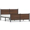 vidaXL Metallbett ohne Matratze Braun Eichen-Optik 140x190 cm