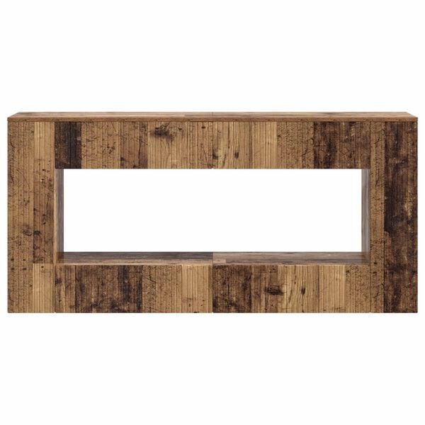 vidaXL Konsolentisch Gestreift Altholz 155 x 29 x 74 cm Holzwerkstoff