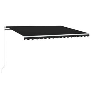 vidaXL Markise Manuell Einziehbar mit LED 450x300 cm Anthrazit