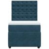 vidaXL Boxspringbett mit Matratze Blau 80x200 cm Samt
