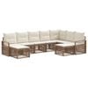 vidaXL Gartensofa-set 9 pcs Beige Poly-Rattan