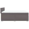 vidaXL Boxspringbett mit Matratze Grau 140x190 cm Kunstleder