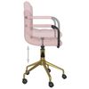 vidaXL Esszimmerst&uuml;hle 4 Stk. Drehbar Rosa Samt