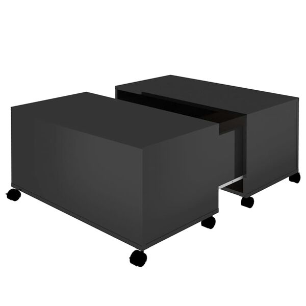 vidaXL Couchtisch Hochglanz-Schwarz 75x75x38 cm Holzwerkstoff