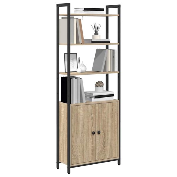 vidaXL B&uuml;cherregal Sonoma-Eiche 60 x 24 x 161 cm Holzwerkstoff