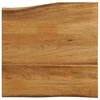vidaXL Tischplatte mit Baumkante 80x80x2,5 cm Massivholz Mango