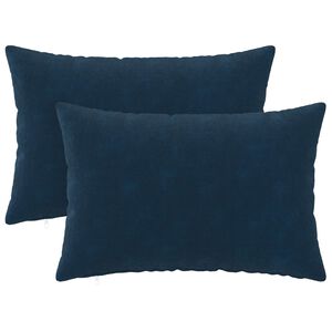 vidaXL Kissenbezug 2 stk. HEERLEN Blau 30 x 50 cm Mikrofaser Fleece