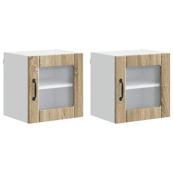 vidaXL K&uuml;chenschrank 2 pcs Sonoma-Eiche 40 x 31 x 40 cm Holzwerkstoff