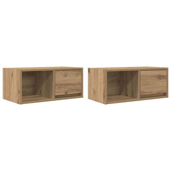 vidaXL TV-Schr&auml;nke 2 Stk. Artisan-Eiche 60x31x25,5 cm Holzwerkstoff