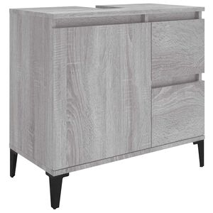 vidaXL Badschrank Grau Sonoma 65x33x60 cm Holzwerkstoff