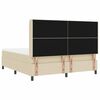 vidaXL LED Boxspringbett mit Matratze Creme 180 x 200 cm Stoff