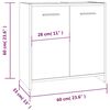 vidaXL Badschrank Räuchereiche 60x33x60 cm Holzwerkstoff