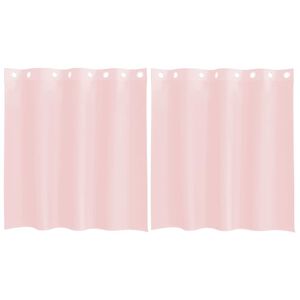 vidaXL Voile Vorh&auml;nge mit &Ouml;sen 2 Stk. Hellrosa 140x140 cm