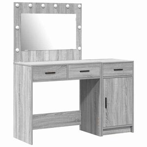 vidaXL Schminktisch 2 Stk. Grau 40 x 41 x 75 cm Holzwerkstoff