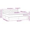 vidaXL Boxspringbett mit Matratze Dunkelblau 160x200 cm Samt