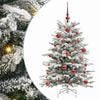 vidaXL K&uuml;nstlicher klappbarer Weihnachtsbaum Wei&szlig; 120 cm PE und PVC