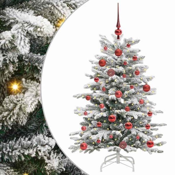 vidaXL K&uuml;nstlicher klappbarer Weihnachtsbaum Wei&szlig; 120 cm PE und PVC