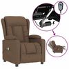 vidaXL Massagesessel Elektrisch Braun Stoff