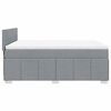 vidaXL Boxspringbett mit Matratze Hellgrau 140x200 cm Stoff