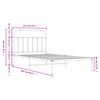 vidaXL Bettgestell mit Kopfteil Metall Schwarz 107x203 cm