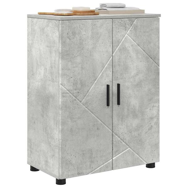 vidaXL Badezimmerschrank mit Speicher Beton Grau 60 x 35 x 80 cm