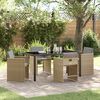 vidaXL Garten Essgruppe 5 pcs Beige Poly-Rattan