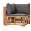 vidaXL 5-tlg. Garten-Lounge-Set mit Auflagen Massivholz Teak