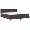 vidaXL Boxspringbett mit Matratze Dunkelbraun 180 x 200 cm Stoff