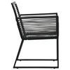 vidaXL 7-tlg. Garten-Essgruppe PVC Rattan Schwarz