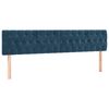 vidaXL LED Kopfteil Dunkelblau 180x7x78/88 cm Samt