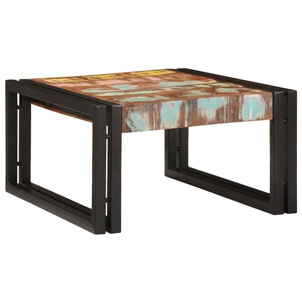 vidaXL Badregal mit Regal Mehrfarbig 60 x 50 x 23 cm Massives Altholz