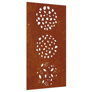 vidaXL Garten-Wanddeko 105x55 cm Cortenstahl Blatt-Design
