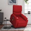 vidaXL Massagesessel mit Aufstehhilfe Elektrisch Rot Kunstleder
